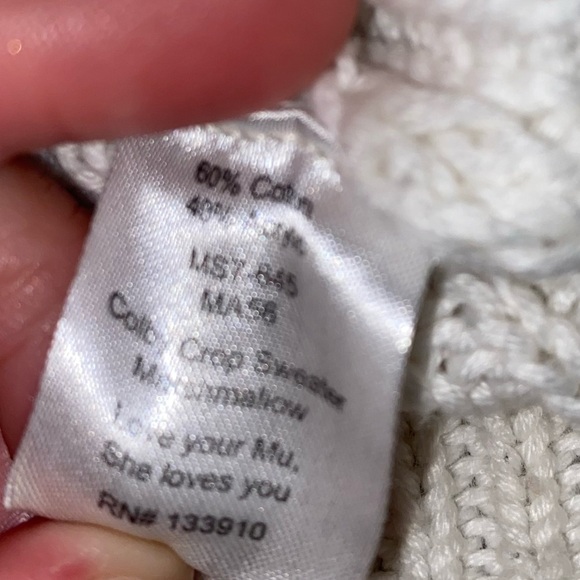 SHOW ME YOUR MUMU COLBY CROP SWEATER TANK TOP IN MARSHMALLOW KNIT MOCK NECK - Picture 3 of 7